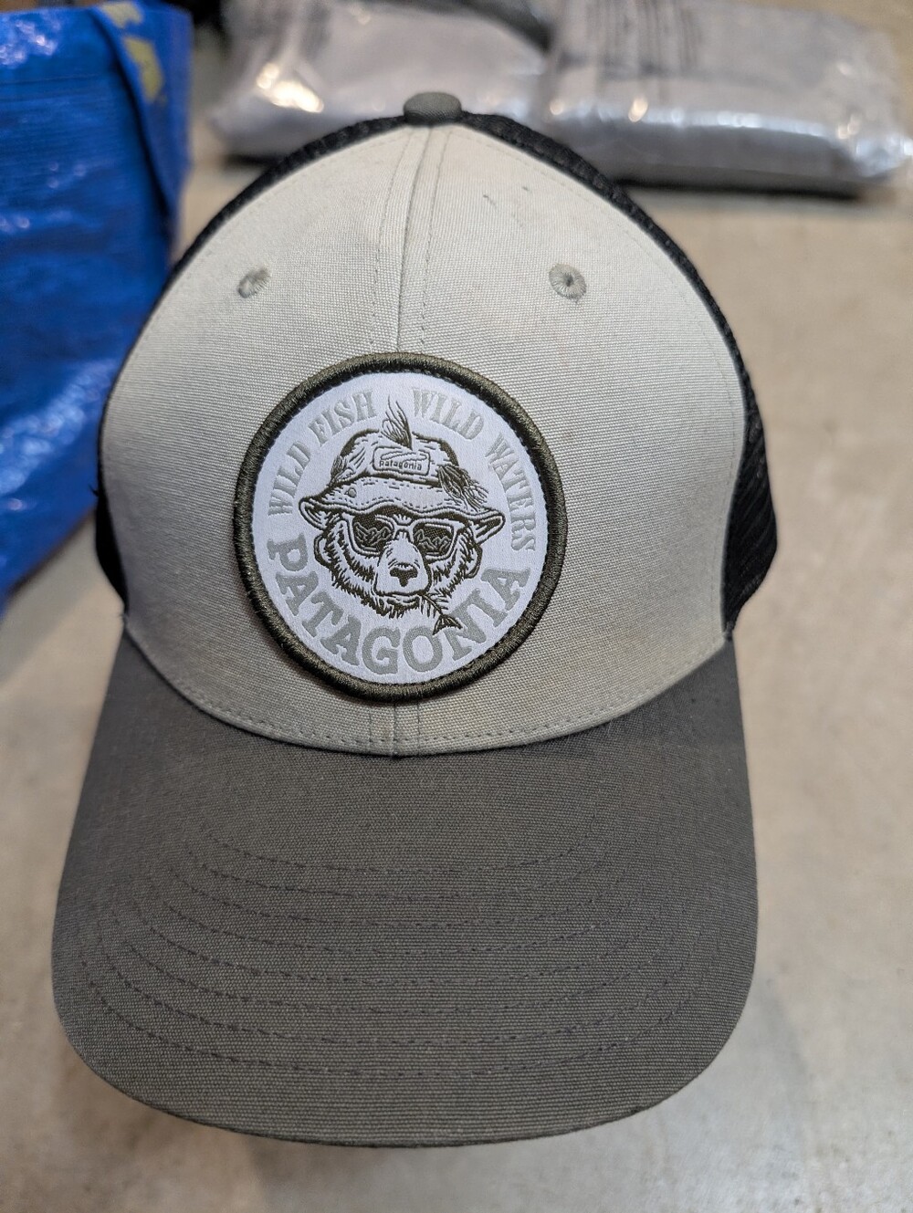 Patagonia Trucker Hat Adult Flaws Wild Fish Wild Water Bear Outdoor